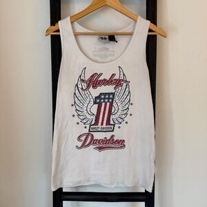 Harley Davidson Number One Racer Tank Top Graphic Size XL Women's